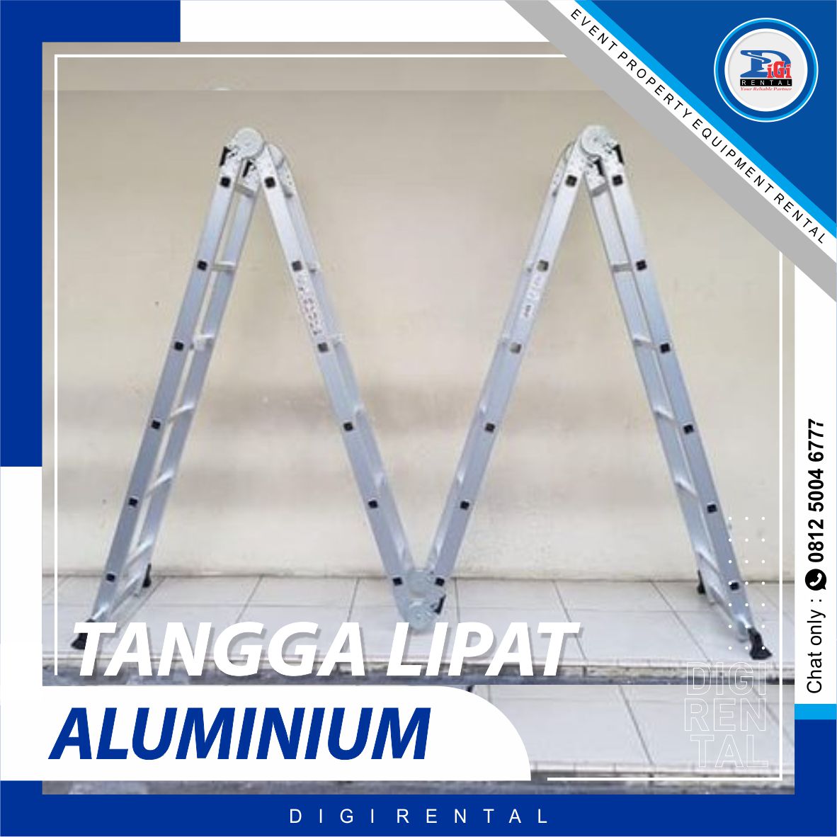 Foto tangga lipat tinggi